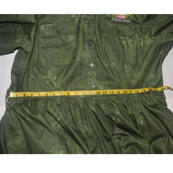 Her Universe Jurassic Park Green Floral Retro Dress Pockets Plus Size 3 3X - Picture 11 of 12